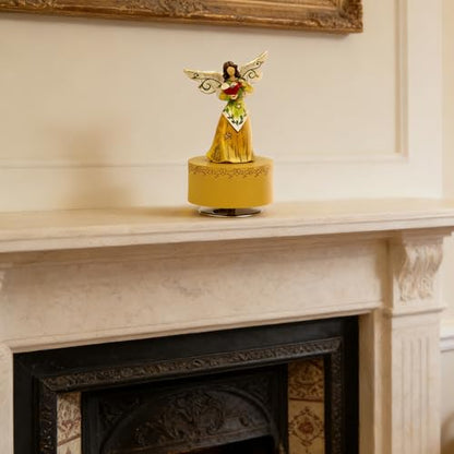 Music Box, Guardian Angel Musical Box Figurine Holding Heart, Sculpted Hand-Painted Music Boxes Figures Wind Up Angel Musical Boxes for Women Girls in Christmas Birthday Anniversary - color: Angel Figurines Heart
