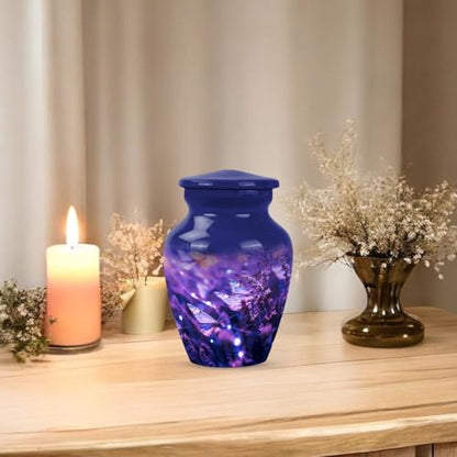Purple Butterfly Urns for Human Ashes Adult Man & Women, Small Keepsake Urn for Human Ashes Adult Male, Mini Cremation Urns 3Inch - color: Purple Butterfly Urn
