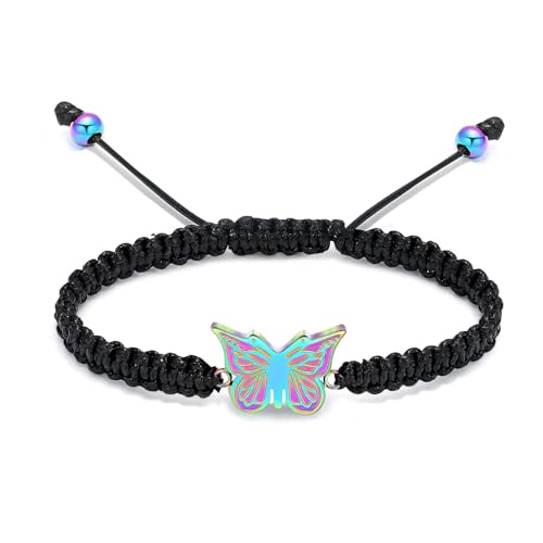 zeqingjw Butterfly Urn Bracelet for Ashes for Women Men - color: Colorful