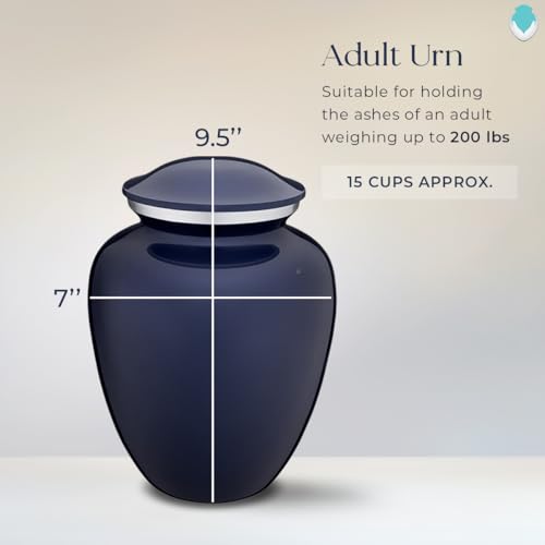 Geturns Embrace Adult Personalized Doves Cremation Urns for Human Ashes I Large Picture Cobalt Blue Funeral Urn for Adult Men and Women with Double Side Engraving I 200 lbs - color: _Cobalt Blue (Double Sided)