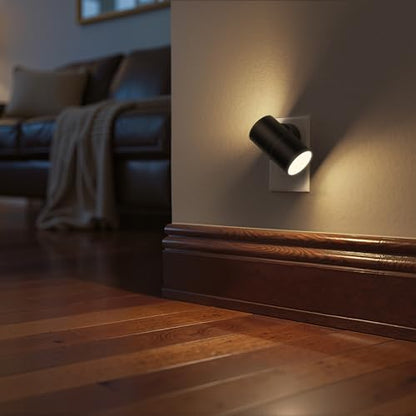 Night Lights Plug into Wall, 5CCT LED Night Light Plug in | Dusk to Dawn Sensor, 330° Swivel Plug, 0-100LM Adjustable Brightness, Dimmable NightLight, Hallway, Bedroom, Stairway, 2 Pack - color: Black-5CCT, size: 2 Pack