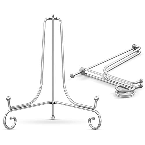 TR-LIFE Plate Stands for Display - 6 Inch Holder + Metal Easel Stand for Picture Frame, Decorative Plates, Photo, Book, Collectibles (2 Pack) - size: 6 Inch