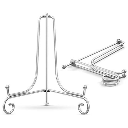 TR-LIFE Plate Stands for Display - 6 Inch Holder + Metal Easel Stand for Picture Frame, Decorative Plates, Photo, Book, Collectibles (2 Pack) - size: 6 Inch