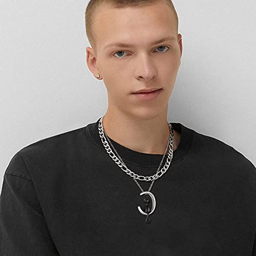 GOLDCHIC JEWELRY Urn Necklaces for Ashes, Stainless Steel Pet/Cross/Birthstone/Tree of Life Personalized Keepsake Memorial Jewelry for Women - color: Cat - Black Plated, style: No Engraving