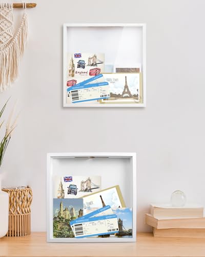 Adventure Archive Box, 12 x 12 Inch Travel Box for Memorie - size: 12×12-white