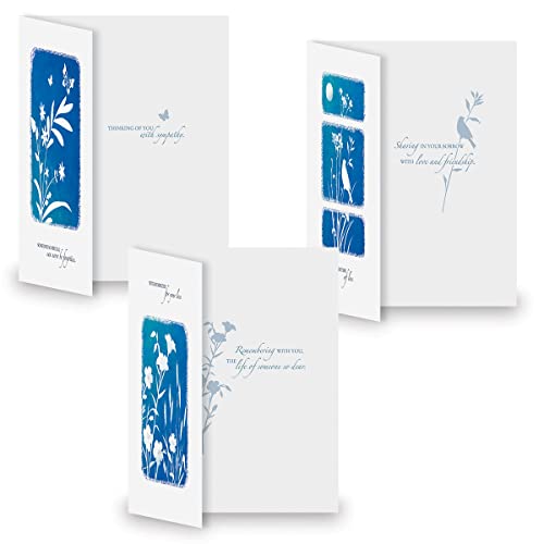 Current Impressions Sympathy Greeting Cards - Set of 8 (4 Designs), Large 5" x 7", Sympathy Cards with Sentiments Inside, White Envelopes includes - color: Impressions