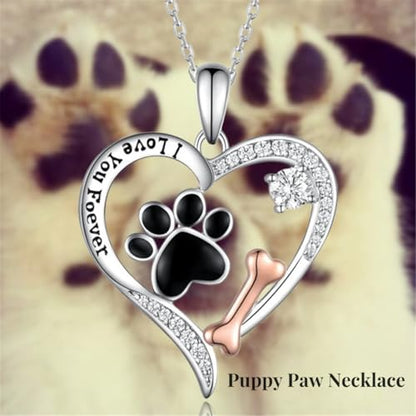Cynlsum Dog Memorial Gifts Remembrance Necklace: Loss of Dog Sympathy Gift- Personalized Pet Necklace for Women Pet Lovers- Bereavement Gift Keepsake Passing Away Gifts Heart Shape - size: B