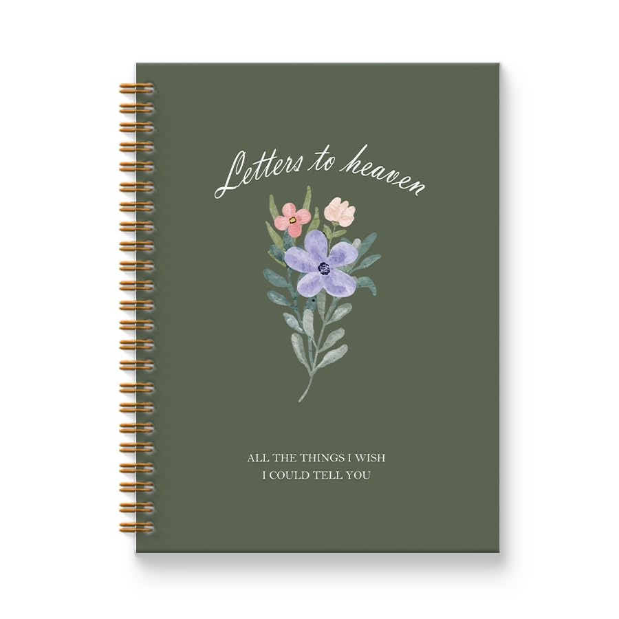 Letters to Heaven Memorial Journal Gift 5.5x8.3in(Green) - color: Green