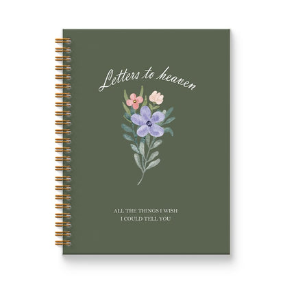 Letters to Heaven Memorial Journal Gift 5.5x8.3in(Green) - color: Green