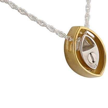 Modern Teardrop Cremation Pendant and Necklace for Ashes, Sterling Silver, Cremation Jewelry for Ashes - color: Modern Teardrop