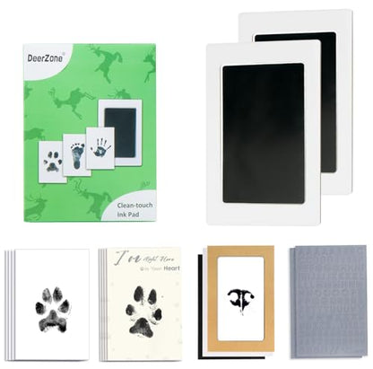 DeerZone Inkless Paw Print Kit,Dog Paw Print Kit,Dog Nose Print Kit - color: Black, size: Small-Medium 2 Pack
