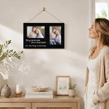 Memorial Double Picture Frame 4x6, In Loving Memory Two Photo Frame - color: color-9