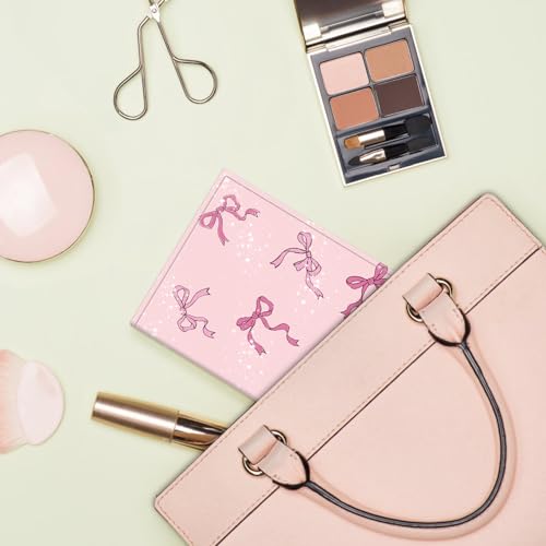 Fintie Photo Album 4x6 Photos - 52 Pockets Small Wallet Albums For Family | Vegan Leather Cover, 4X6 Picture Keepsakes, Family/Wedding/Travel Memory Book, Baby/Kids/Boys/Girls Gift, Pink Bow - color: Pink Bow