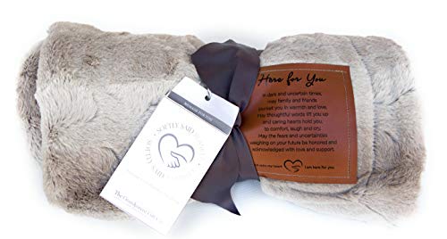 “Here for You” Blanket -Encouragement Gift/Caring Gift/Support Gift for Difficult Times/Bereavement Gift for Miscarriage/Infant Loss
