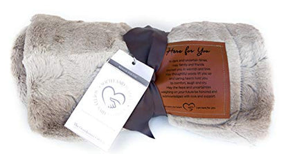“Here for You” Blanket -Encouragement Gift/Caring Gift/Support Gift for Difficult Times/Bereavement Gift for Miscarriage/Infant Loss