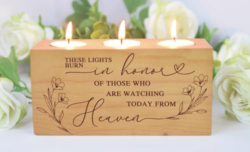 Memorial Table Sign for Wedding, Wooden Decorations for Reception, Sympathy Gift in Loving Memory Wedding Sign, Candle Holder Weddings Gifts Anniversaries Reunions Ceremony (in Honor) - size: In Honor