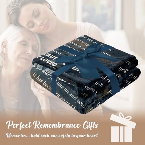 Vsmoedb Custom Memorial Blanket with Pictures for Loss of Loved One - color: Select12