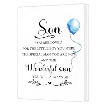 Son Photo Album Holds 36 4x6 Photos, Birthday Gifts for Son from Mom Dad, You Are Loved Small Photo Album Memory Keepsake Gift for Family Graduation Travel Vacation - color: Son