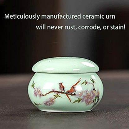 LitLife Mini Hummingbird Urns for Human Ashes Set of 4 - Small Keepsake Cremation Urns for Sharing Adult Ashes Dog Cat Ash Holders - Miniature Pets Memorial Ceramic Funeral Urn for Your Loved One