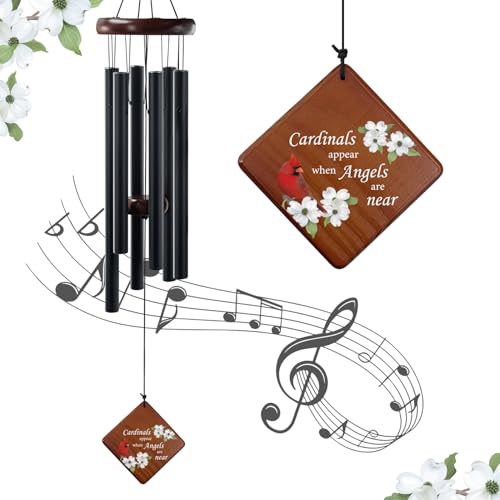36" Memorial Wind Chimes Sympathy Gift | Cardinal Windchimes in Loving Memory of Loved One, Memorial Cardinal Gifts for Loss of Mom/Dad, Bereavement,Funeral Grieving - size: 36“-Cardinal