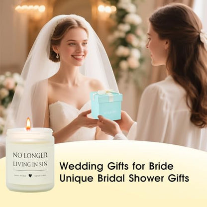 Wedding Gifts for Bride, 9 OZ Soy Wax Candle Bridal Shower Gifts - color: Wedding Gifts