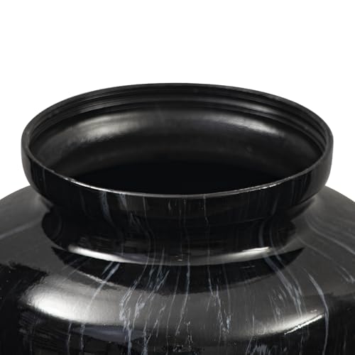 Large Black Marble Finish Urn for Ashes Adult Male Female - size: Large,Black Marble Finish