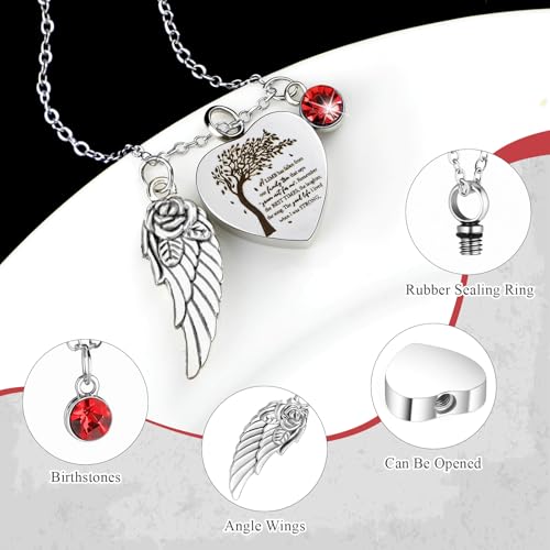 Shimeyao Set of 8 Small Urns for Human Ashes Cremation Urns Keepsake Ash Holders Family Tree Memorial Heart Locket Waterproof for Adults Women Men Loved Ones(Red) - color: Red