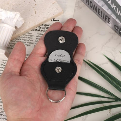 Mikovivi Pocket Angel Hug Coin Token Keychain Thoughtful Long Distance Funny Friendship Gift with Holder for Family Coworker Men Women Him Her Dad Mom Son Daughter Brother Sister Boy Girl Friend