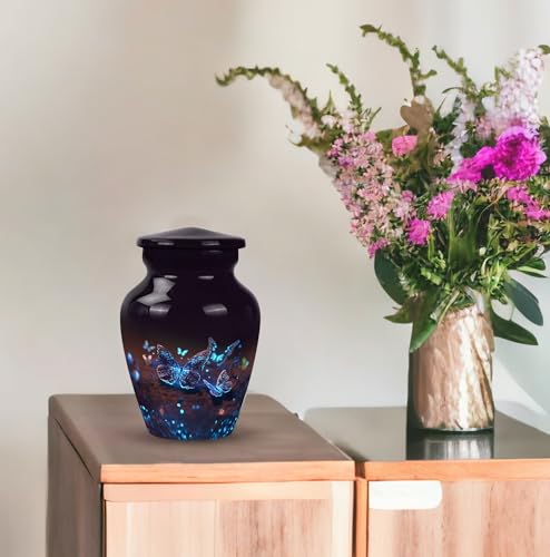 Butterfly Urn for Ashes, Small Urns for Human Ashes | Mini Cremation Urn for Ashes Adult Small Ashes Keepsake Urn | 3 Inches Set of 2 - size: 3 inch Keepsake Set 4