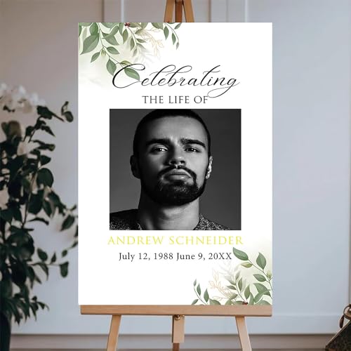 Personalized Funeral Welcome Sign, Celebration of Life Decoration, Large Funeral Sign, Memorial Sign, Funeral Decor, Celebration of Life Sign, Celebration Of Life Party, Memorial Celebration Life - color: Version 6