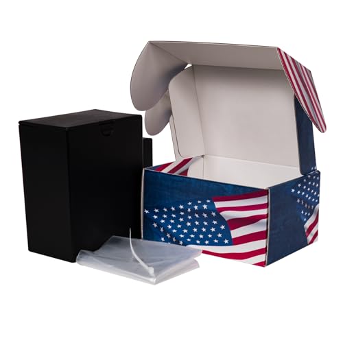 TSA Approved Travel Urn for Human Ashes, Large Temporary Cremation Urn Package- (211 Cubic inch Capacity) (American Flag Mailer, Large Urn (211 cu. in)) - color: American Flag Mailer