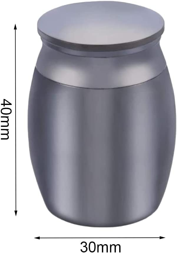 Small Urns for Ashes Mini Human Urns Small Keepsake Stainless Steel Mini Waterproof Memorial Cremation Container Jar for Memorial Pet（Black）