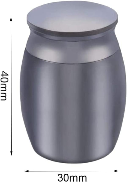 Small Urns for Ashes Mini Human Urns Small Keepsake Stainless Steel Mini Waterproof Memorial Cremation Container Jar for Memorial Pet（Black）