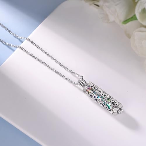 YOUFENG Urn Necklaces for Ashes Urns for Human Ashes Memorial Cremation Urn Locket Stainless Steel Keepsake Ashes Jewelry - style: Forever