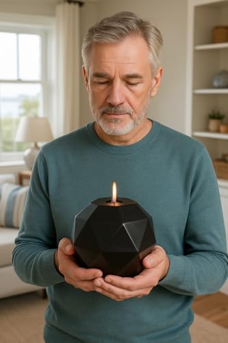 Handmade Black Ceramic Decorative Urn – Elegant Cremation Urn for Ashes Adult Male or Female – Large Memorial Urn, 220 lbs Capacity