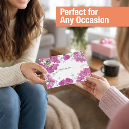 Current Thinking of You Cards | Pressed Flowers, 20 Count, 10 Designs, 5" x 7" Folded, Envelopes Included, Value Pack - style: Pressed Flowers