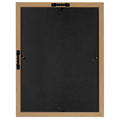 Americanflat 8.5x11 Shadow Box Frame with Shatter-Resistant Glass - Silhouette Collection - Large Shadow Box Display Case for Tabletop and Wall Display - Dark Oak with Soft Felt Back | Shatter-resistant glass, 1.5 inch interior depth, hangs vertical or ho