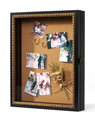 11x14 Shadow Box Display Case for Pictures Memorabilia Display,Black | Antique Shadow Box Frame for Prints, Travel Souvenirs, Small Collectibles, Pet Memorials and Living Room or Bedroom Decor - color: Black, size: 11x14"