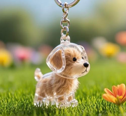 Dog Hair Collector Keychain Charm Memorial Storage Box, Transparent Bottle for Pet Hairs Keychain, Pets Fur Keepsake Keyring for Collecting Hair, Portable Pet Memory Capsule(1) - style: H