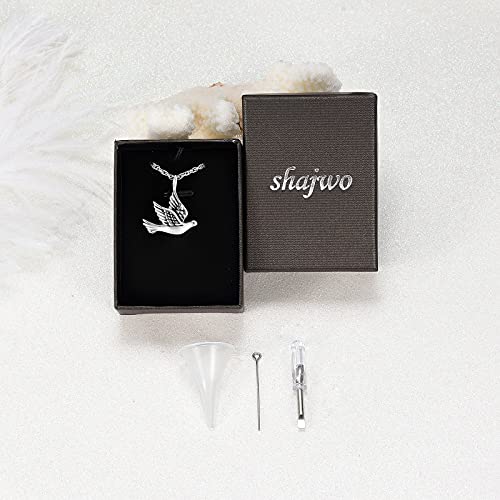 shajwo Cremation Jewelry for Ashes Stainless Steel Peace Dove Urn Keepsake Memorial Ash Holder Cremation Urn Pendant Necklace - color: Customize