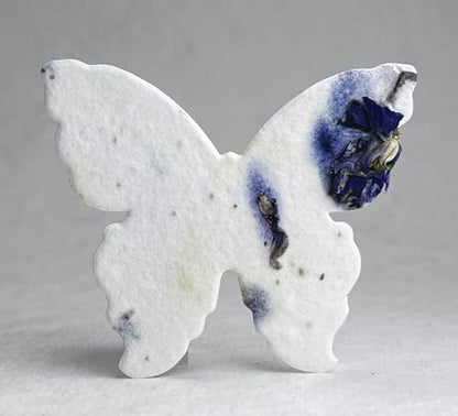 Of The Earth Handmade Paper - Wildflower Seed Paper Butterfly Shape - Large 3" - Set of 24 (04s Purple Petal) - color: 04s Purple Petal