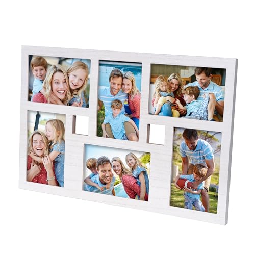 4x6 Collage Picture Frame Family Photos Display - 6 Openings White - color: White, size: 6 Opening