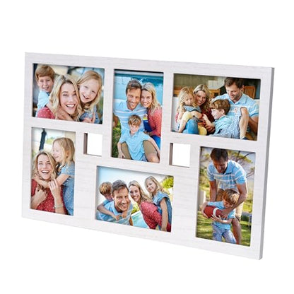 4x6 Collage Picture Frame Family Photos Display - 6 Openings White - color: White, size: 6 Opening