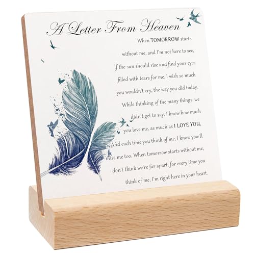 Bereavement Gift, Memorial Gifts for Loss of Loved One Loss of Family Member, Condolence Wood Sign With Wooden Stand, Sympathy Decor Sign Plaque, Sentimental Gifts for Home Table Decorations - color: 007
