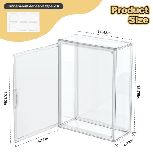 BOHOIDEE 11 x 15 Shadow Box Frame Display Case with Magnetic Door, Clear Acrylic Shadow Memory Box Frame for Flower Baby Pet Wedding Photo(1, Large-Clear) - size: Large-Clear