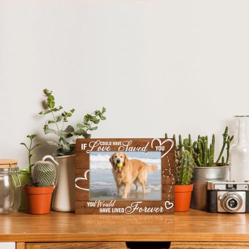 Dog Pet Picture Frame, If Love Could Have Saved You, Miss You Photo Frame for Dogs Cats Owners, Sympathy Gifts, Memorial Gift for Loss of Dog and Pet Remembrance 7.9 * 5.7inches - color: Style 6