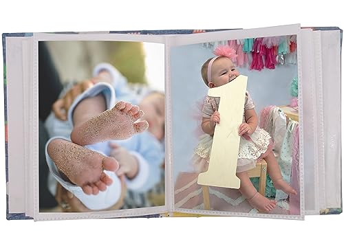 Small Photo Album for Kids, 100 Pockets 4x6 Bookshelf Baby Picture Album, Slip-in Linen Cover Photo Book for Family(Dino) - color: Dinosaur