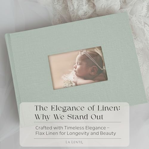 Premium Scrapbook Album with Window and Writing Space – 60 Pages holds 200 Photos of Different Sizes – Wedding, Baby, Travel & Family Memories – 11.4" x 8.6" - Powder Blue - color: Powder Blue, size: Small w/ Window