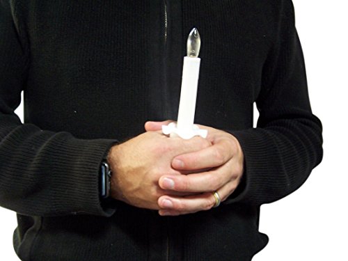Battery Operated Flameless LED Candles for Wedding Funeral Vigil Service, White, Box of 12