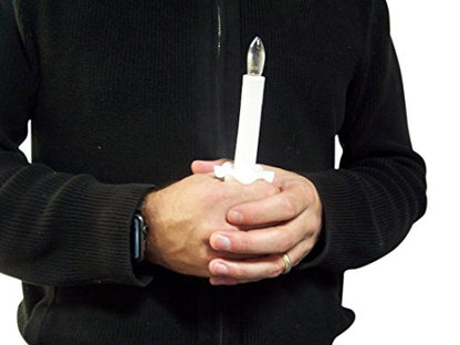 Battery Operated Flameless LED Candles for Wedding Funeral Vigil Service, White, Box of 12